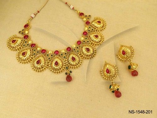 Kemp Stone Jewellery , Paan Designed Bridal Bollywood Kemp Necklace Set ...